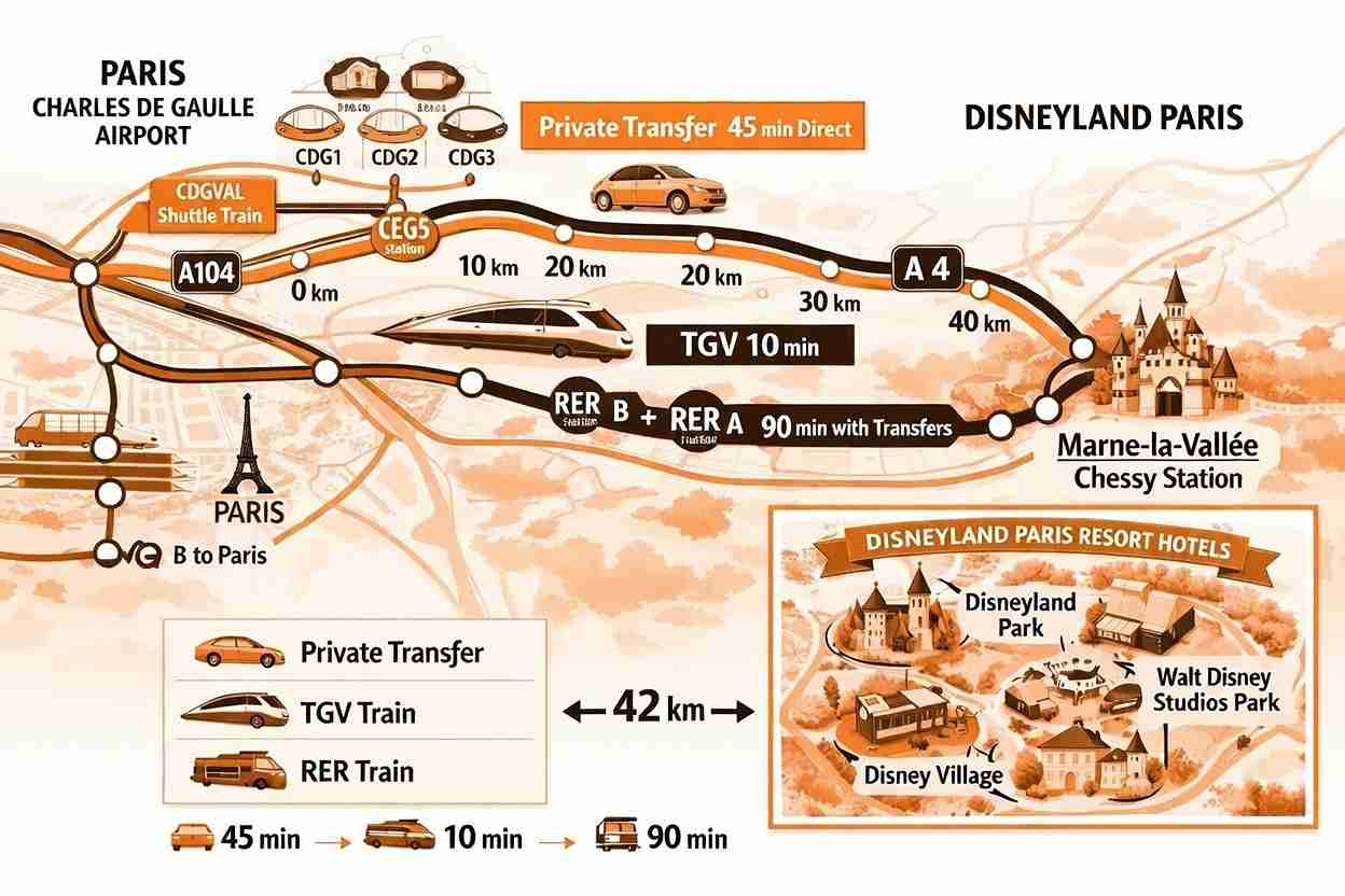 PARIS TO DISNEY ITINERARY